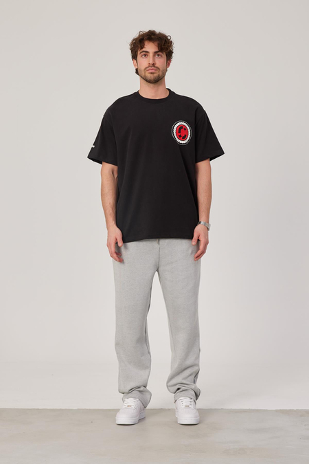 9 Rakam Baskılı Siyah Tshirt