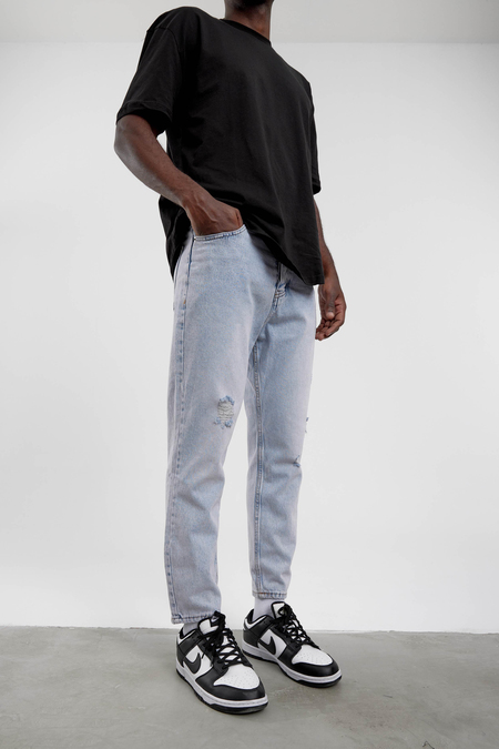 Açık Mavi KP-09-1 BF Yırtık Detaylı Jean