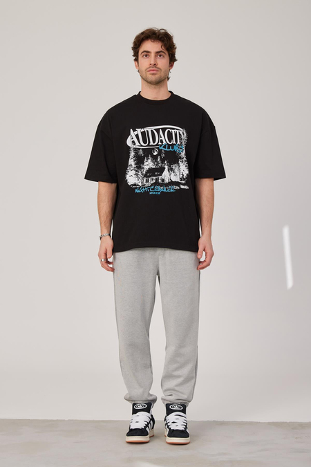 Audacity Yazılı Siyah Tshirt
