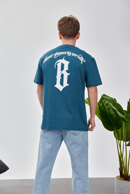 B Harf Petrol Mavisi Tshirt