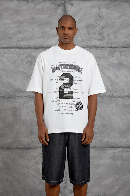 Beyaz 2 BASKI OVERSIZE TSHIRT