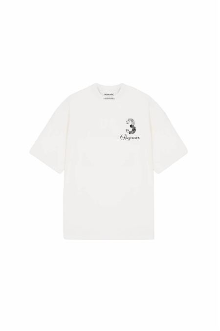 Beyaz 3 Ragecure Baskılı Oversize Tshirt