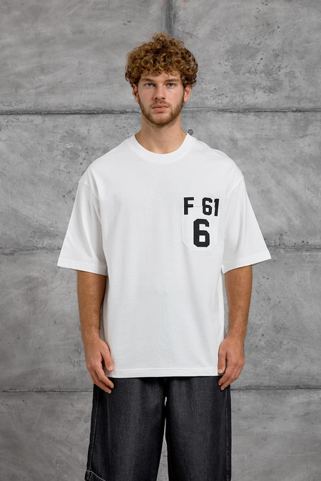 Beyaz F61 BASKI OVERSIZE TSHIRT
