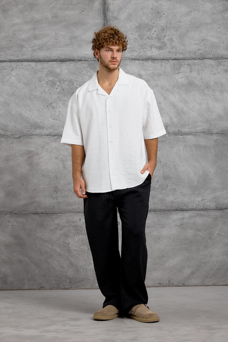 Beyaz MODAL KUMAŞ OVERSIZE GÖMLEK