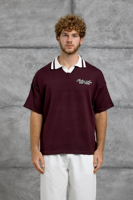 Bordo DP RISING BASKI TRİKO TSHIRT
