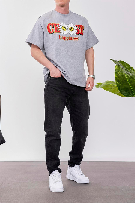 Choose Happiness Gri Tshirt