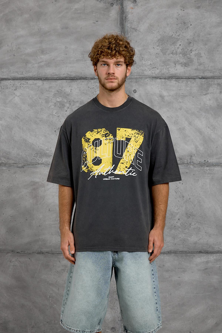 Füme CULTURE BASKI YIKAMALI OVERSIZE TSHIRT