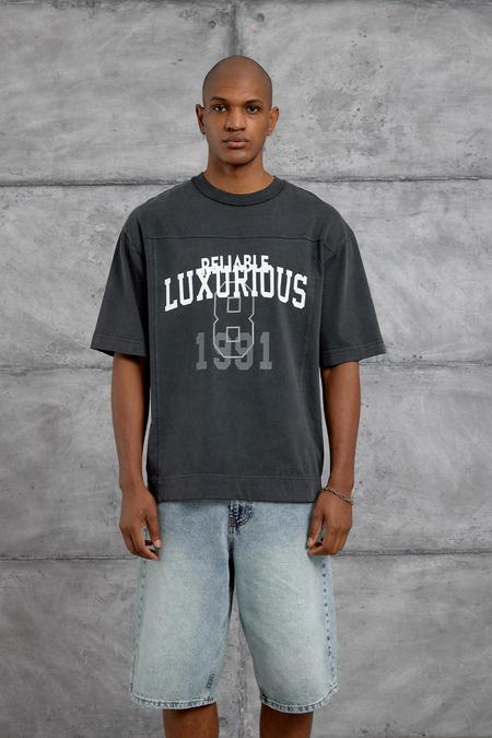 Füme LUXURUOUS BASKI YIKAMALI OVERSIZE TSHIRT