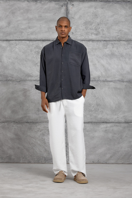 Füme MODAL KUMAŞ OVERSIZE GÖMLEK
