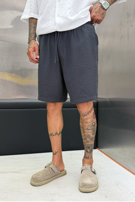 Füme MODAL KUMAŞ OVERSIZE ŞORT