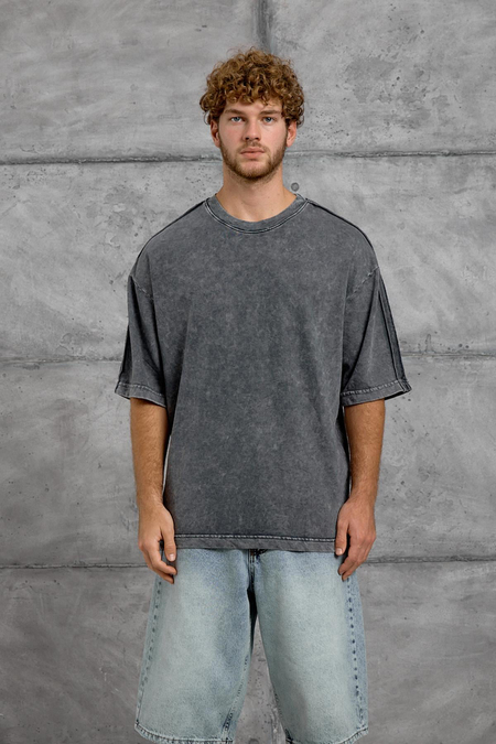 Füme OMUZ DETAY YIKAMALI OVERSIZE  TSHIRT