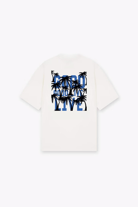 Good Live Baskılı Beyaz Tshirt