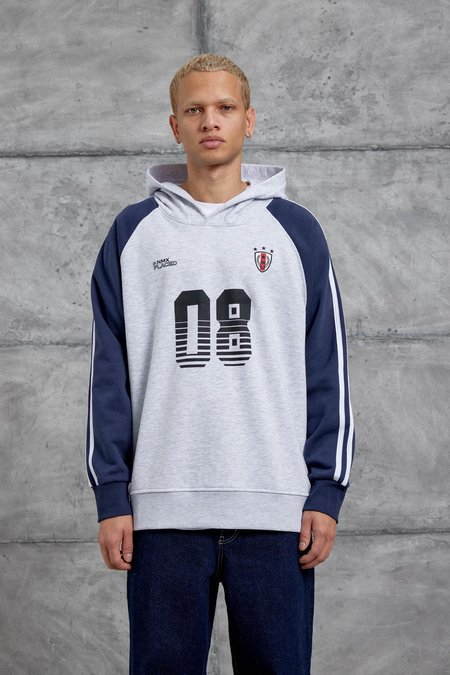 Gri 08 BASKILI OVERSİZE KAPUSONLU SWEATSHIRT