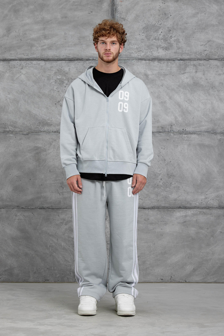 Gri 0909 Baskılı Oversize Eşofman Takımı