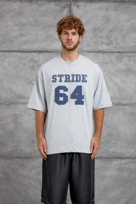 Gri 64 HARF BASKI YIKAMALI OVERSIZE TSHIRT