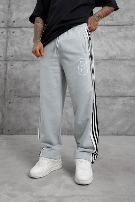 Gri 8 BASKILI BAGGY EŞOFMAN ALTI