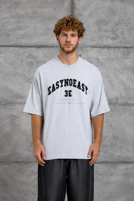 Gri EASY BASKI OVERSIZE TSHIRT