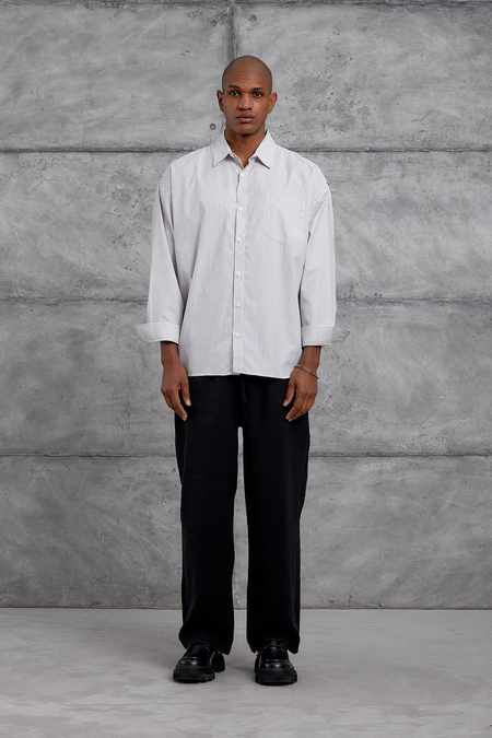 Kahverengi CIZGILI OVERSIZE GOMLEK
