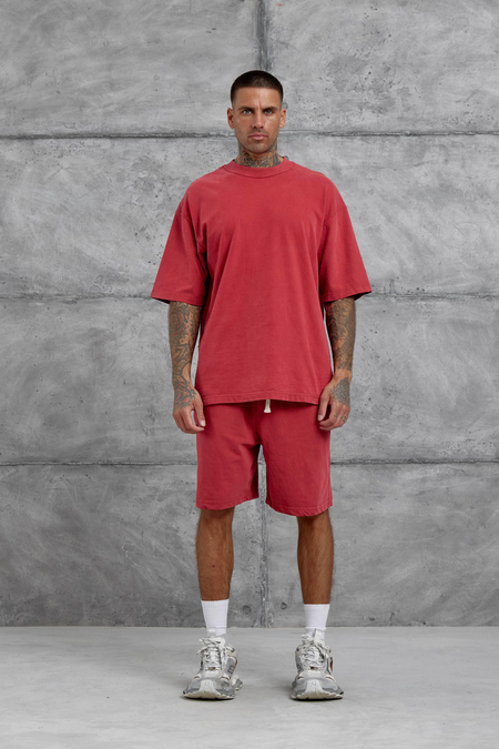Kırmızı Basic Oversize Tshirt