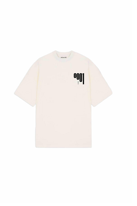 Krem 0001 Yazılı Oversize Tshirt