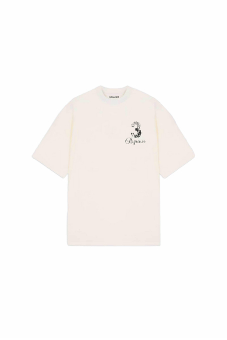 Krem 3 Ragecure Baskılı Oversize Tshirt