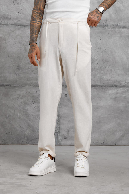 Krem GST BOYFRIEND KETEN PANTOLON