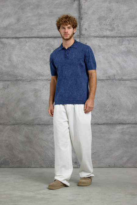 Lacivert DP OVERSIZE POLO YAKA TSHIRT