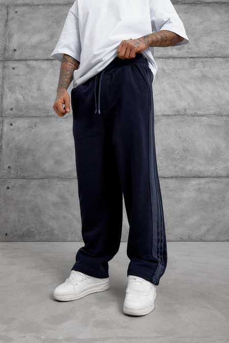 Lacivert PÜSKÜRTMELİ ŞERİTLİ BAGGY EŞOFMAN ALTI
