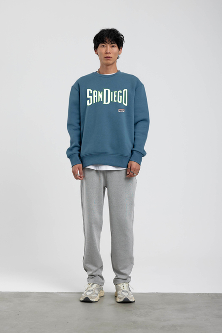 Mavi San Diego Yazılı Sweatshirt