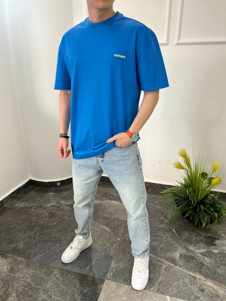 Nomarc Basic Pamuklu Mavi Tshirt