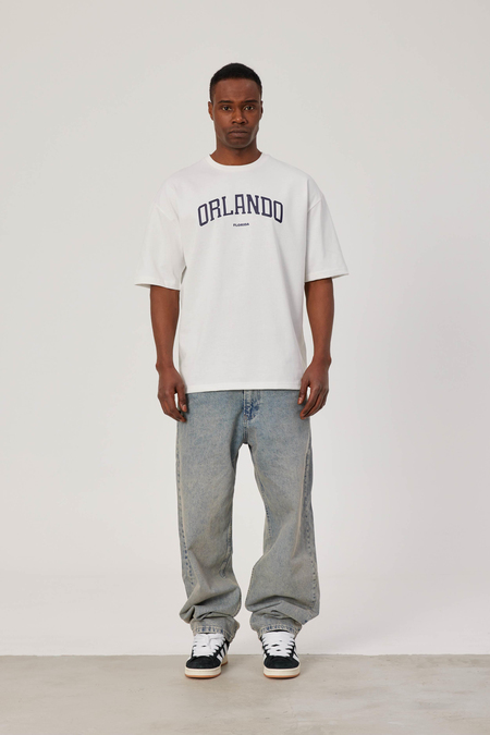 Orlando Yazılı Beyaz Tshirt