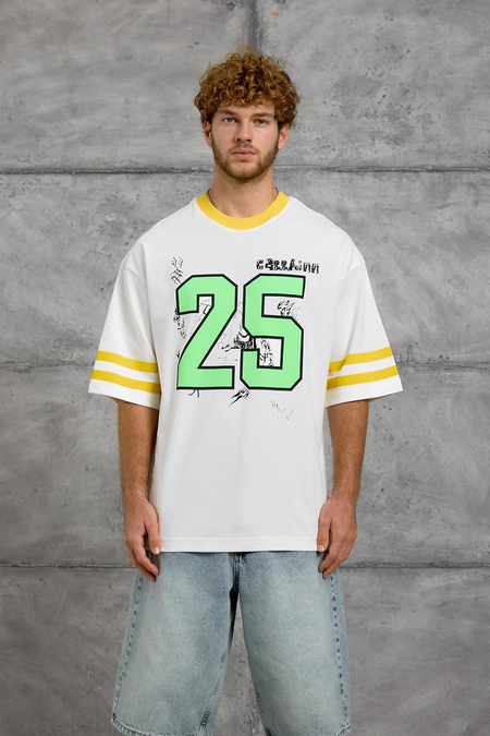 Sarı 25 BASKI OVERSIZE TSHIRT