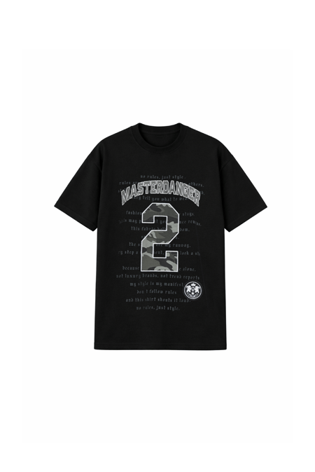 Siyah 2 BASKI OVERSIZE TSHIRT