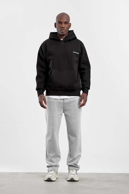 Siyah Arkası NMRC Yazılı Kapüşonlu Sweatshirt