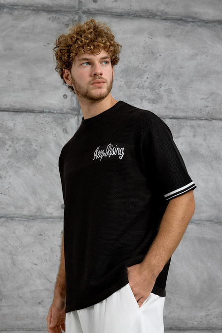 Siyah DP BİSİKLET YALA TRİKO TSHIRT