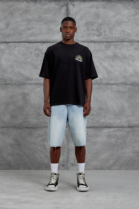Siyah Homestar Baskılı Oversize Tshirt