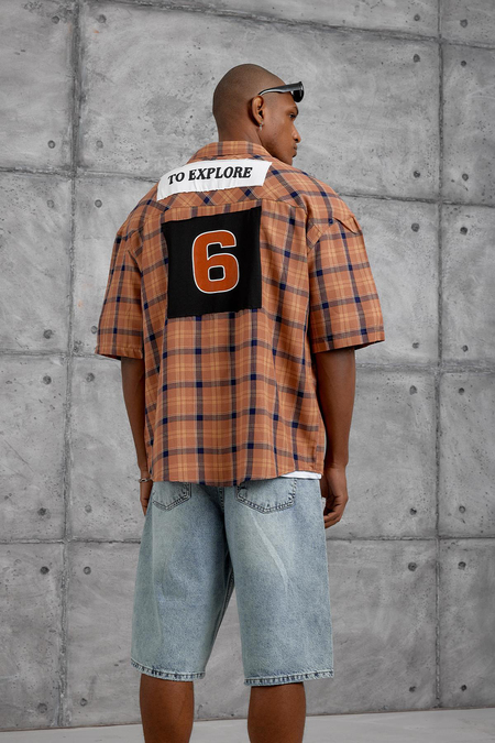 Tarçın 6 BASKILI OVERSIZE GOMLEK