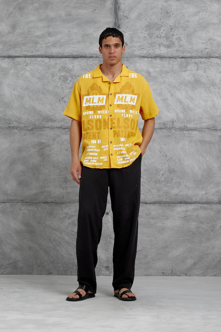 Turuncu Mlm Elson Baskılı Oversize Gömlek