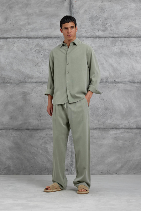 Yeşil 512 Tencel Kumaş OVersize Takım Alt Üst