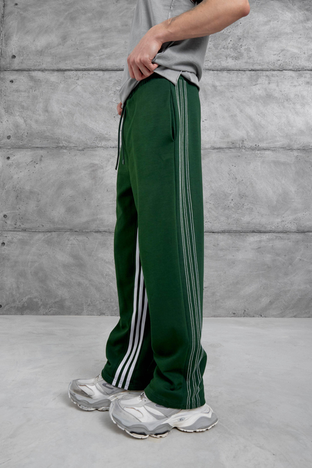 Yeşil Dikiş Detaylı Baggy Eşofman Altı