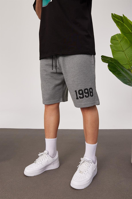 1998 Örme Kumaş Gri Şort