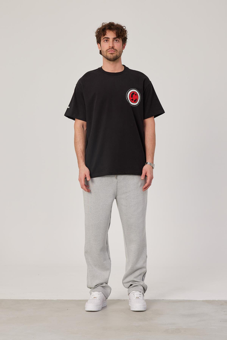 9 Rakam Baskılı Siyah Tshirt