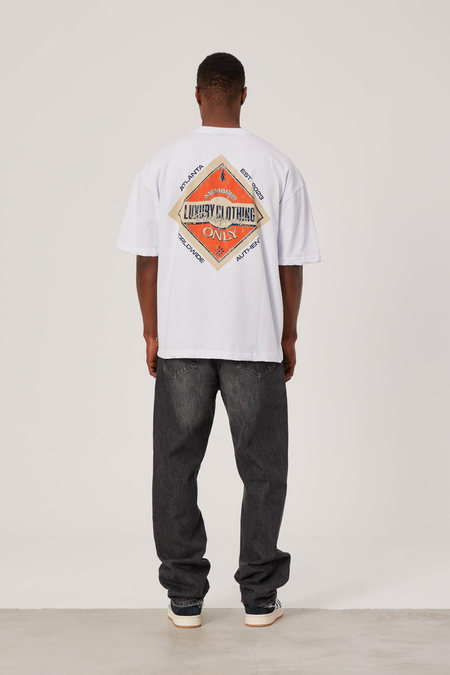 Atlanta Sırtı Baskılı Beyaz Tshirt