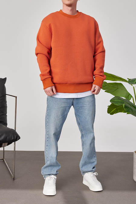 Basic Kiremit Şardonlu Sweatshirt