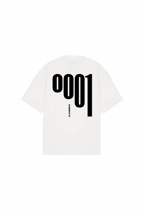 Beyaz 0001 Yazılı Oversize Tshirt