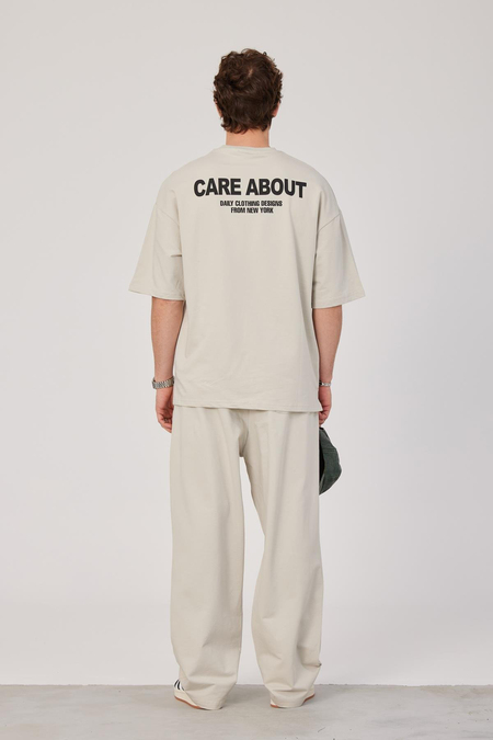 Care About Yazılı Bej T-shirt