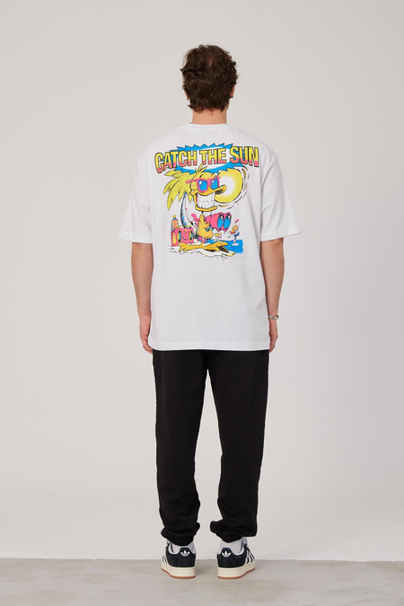 Catch The Sun Renkli Baskılı Beyaz Tshirt