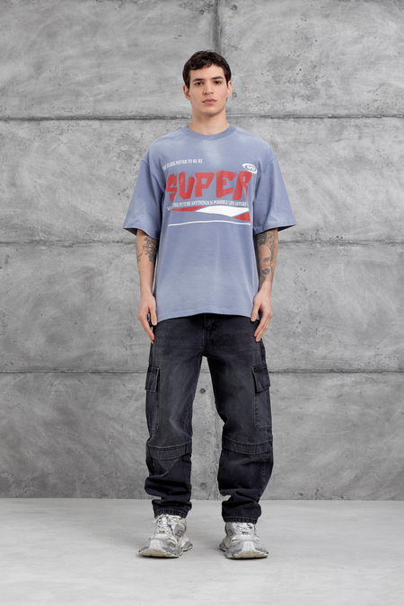Duman Super Yazılı Oversize Tshirt