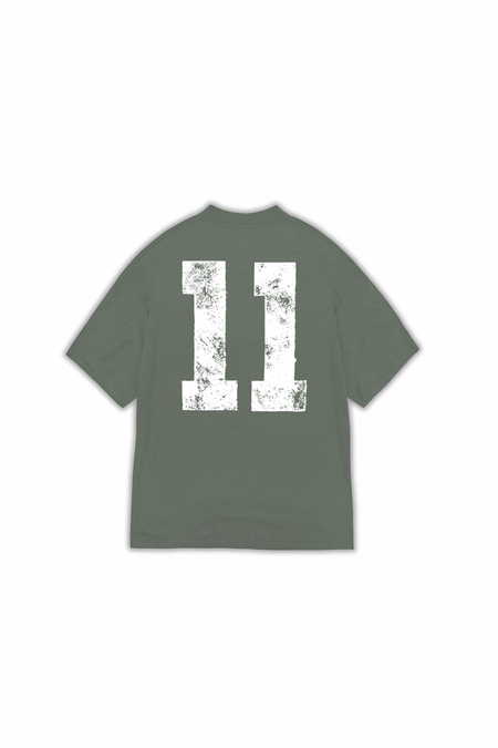 Haki Remedy Crew Yazılı Oversize Tshirt