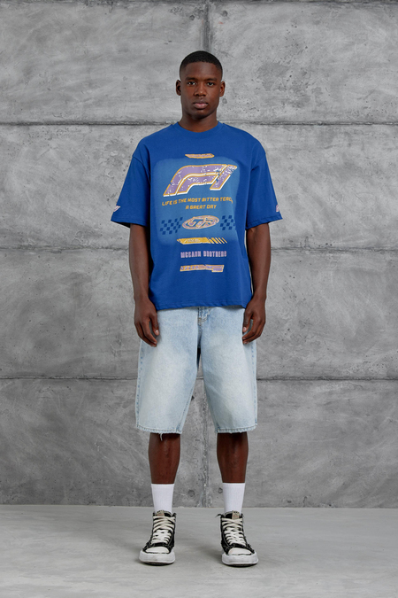 Lacivert F1 Baskılı Oversize Tshirt